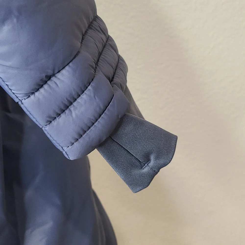 NWT Spyder blue puffer long coat, medium - Picture 6 of 12